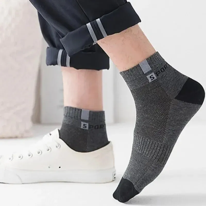 5 Pairs Breathable Fiber Light Ankle Socks