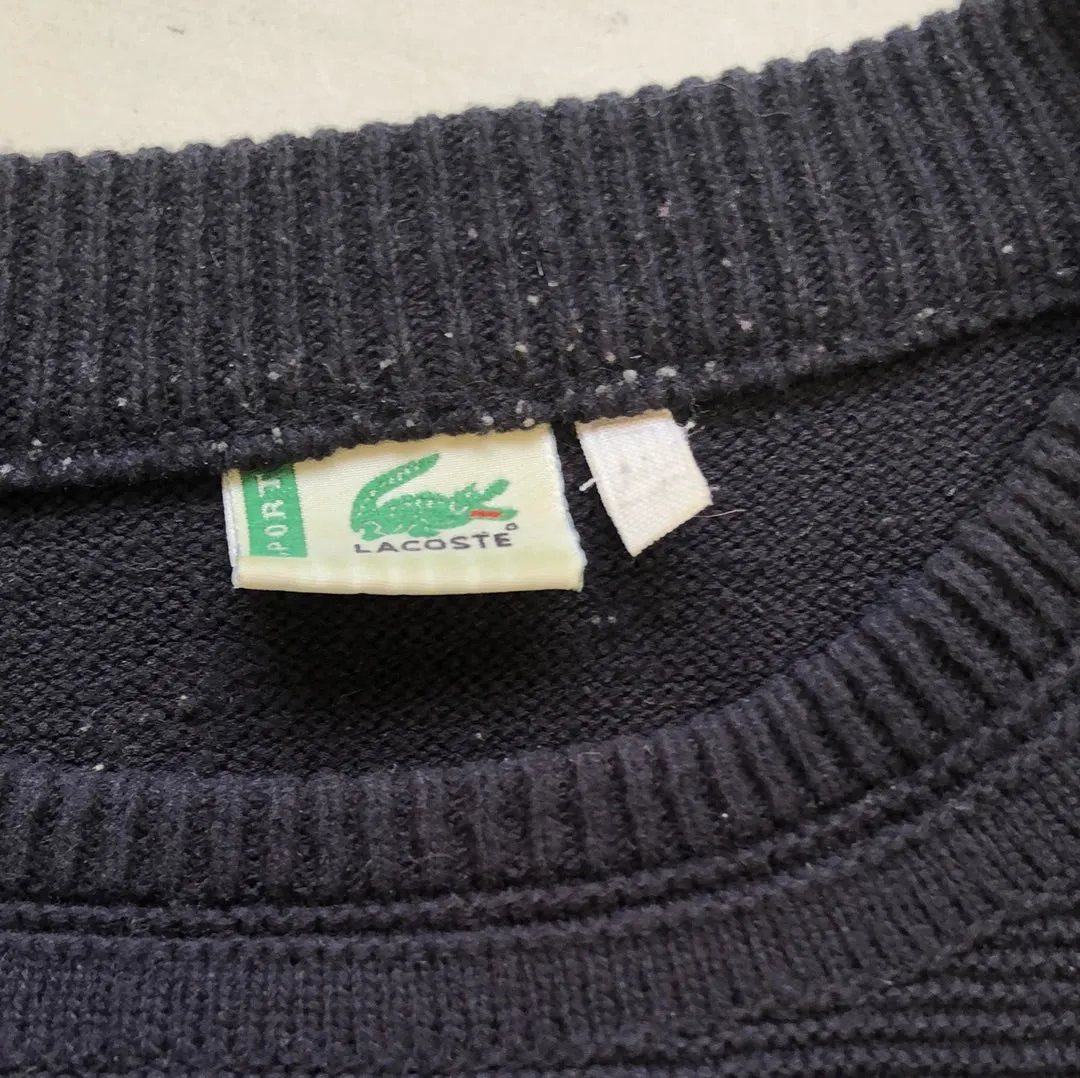 90's striped lacoste knitted jumper