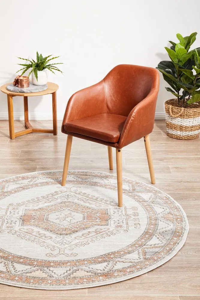 Aegina Natural Round Rug