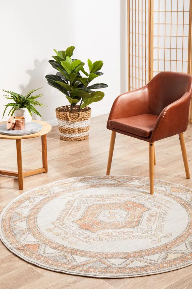 Aegina Natural Round Rug