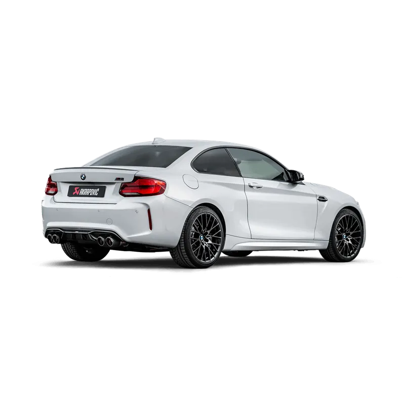 Akrapovic 2018  BMW M2 Competition/M2 CS (F87N) Slip-On Line (Titanium) w/Carbon Fiber Tips