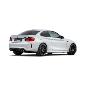 Akrapovic 2018  BMW M2 Competition/M2 CS (F87N) Slip-On Line (Titanium) w/Carbon Fiber Tips