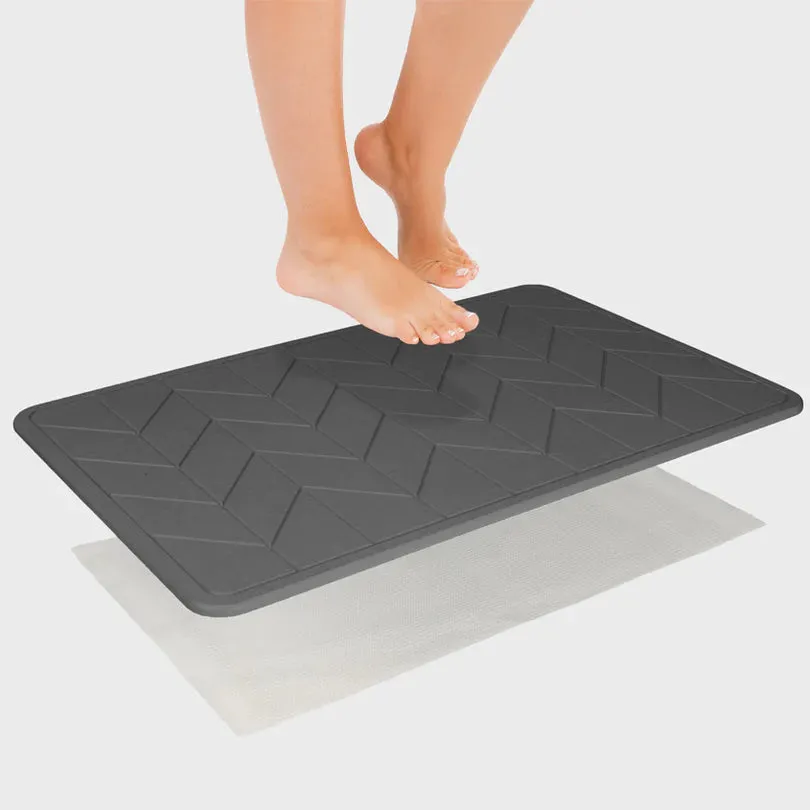 Algodon  DRI Stone Bath/ Kitchen Mat CHARCOAL