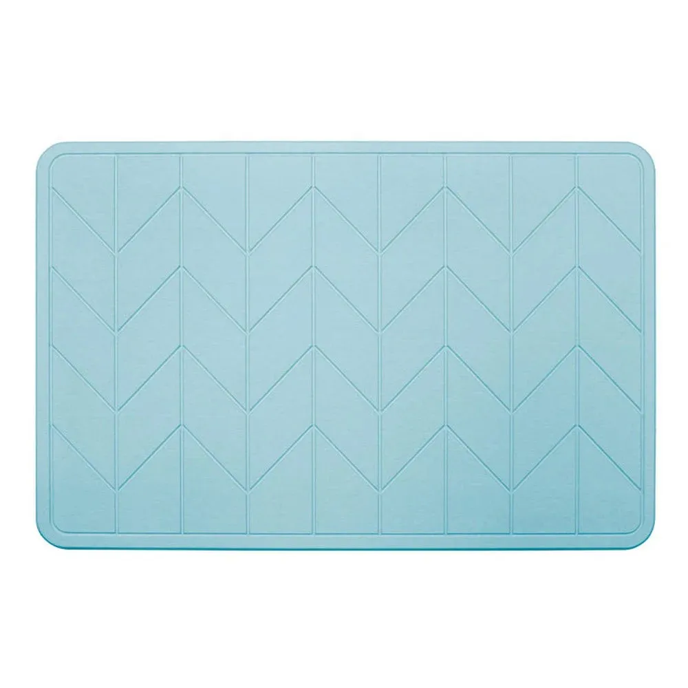 Algodon  DRI Stone Bath/ Kitchen Mat MISTY BLUE