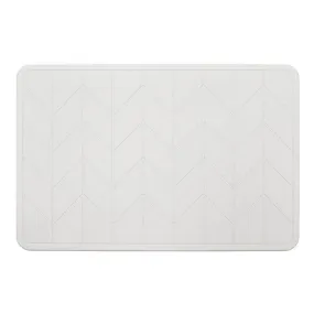 Algodon  DRI Stone Bath/ Kitchen Mat Natural White