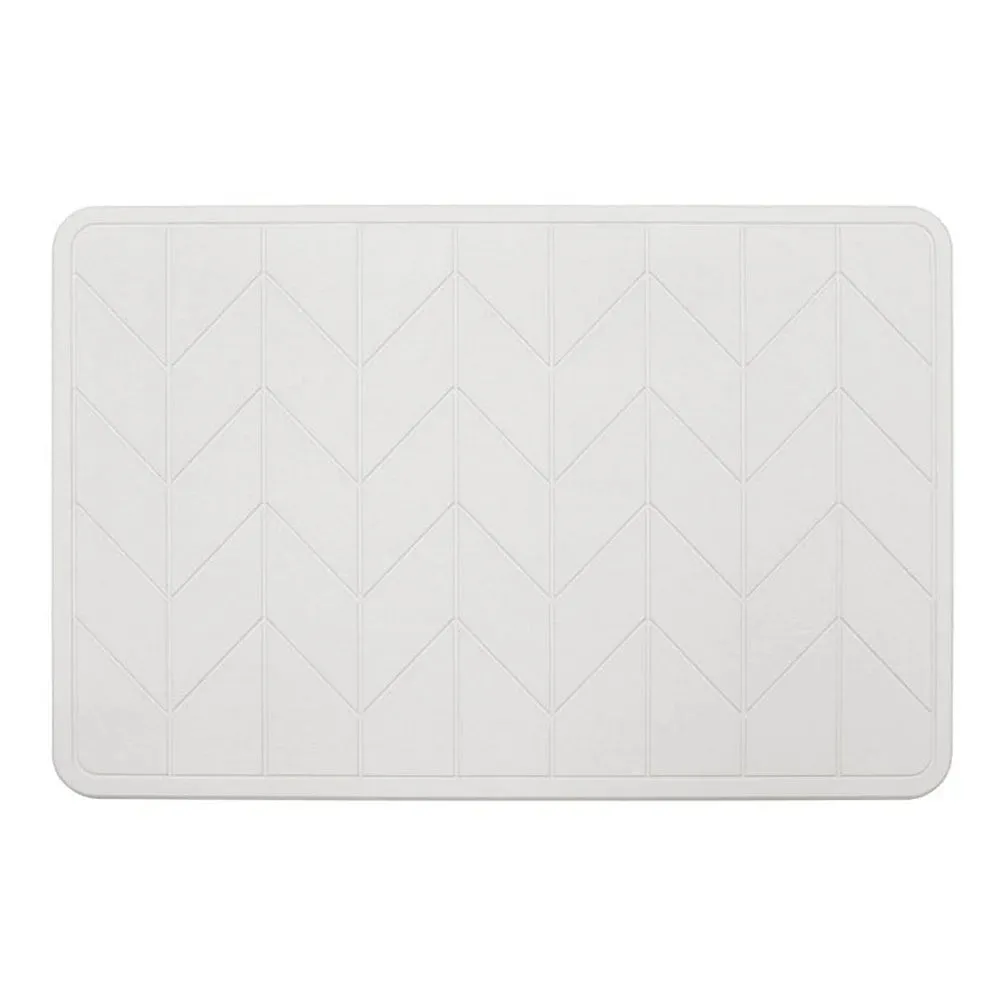 Algodon  DRI Stone Bath/ Kitchen Mat Natural White