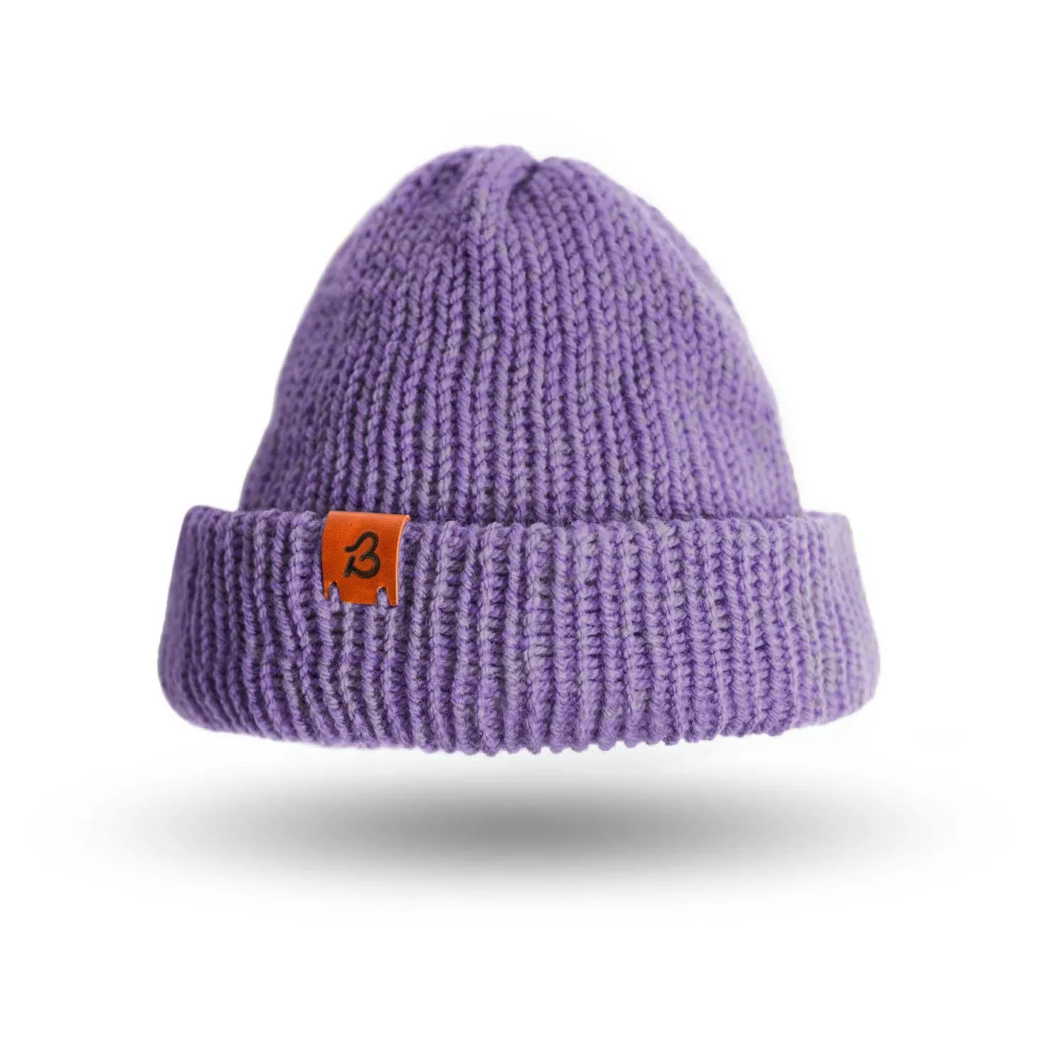 Alpaca Wool Beanie Hat - Mauve Mix