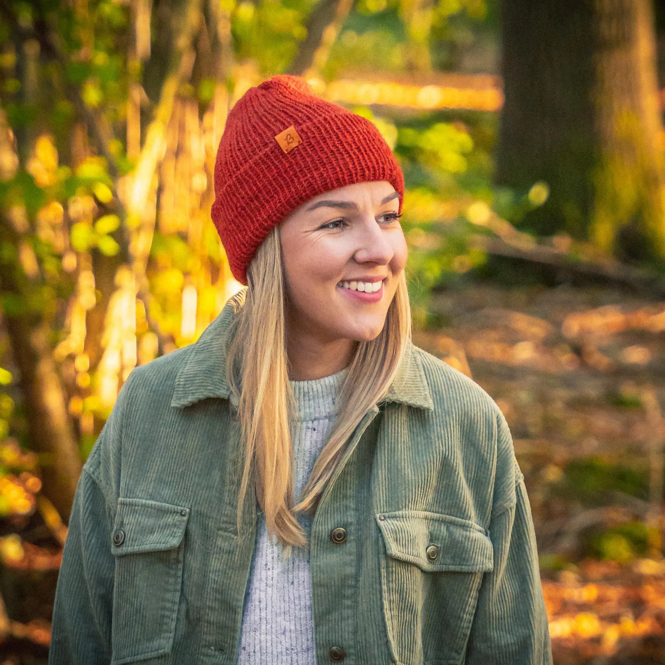 Alpaca Wool Beanie Hat - Mauve Mix