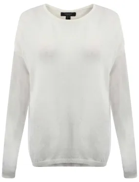 Amara Reya Wisteria white lightweight jumper