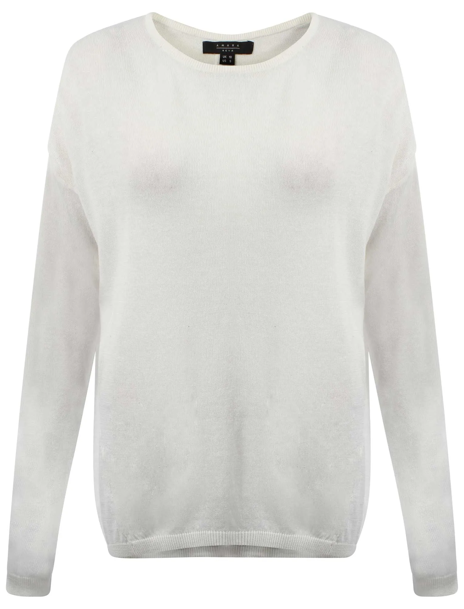 Amara Reya Wisteria white lightweight jumper