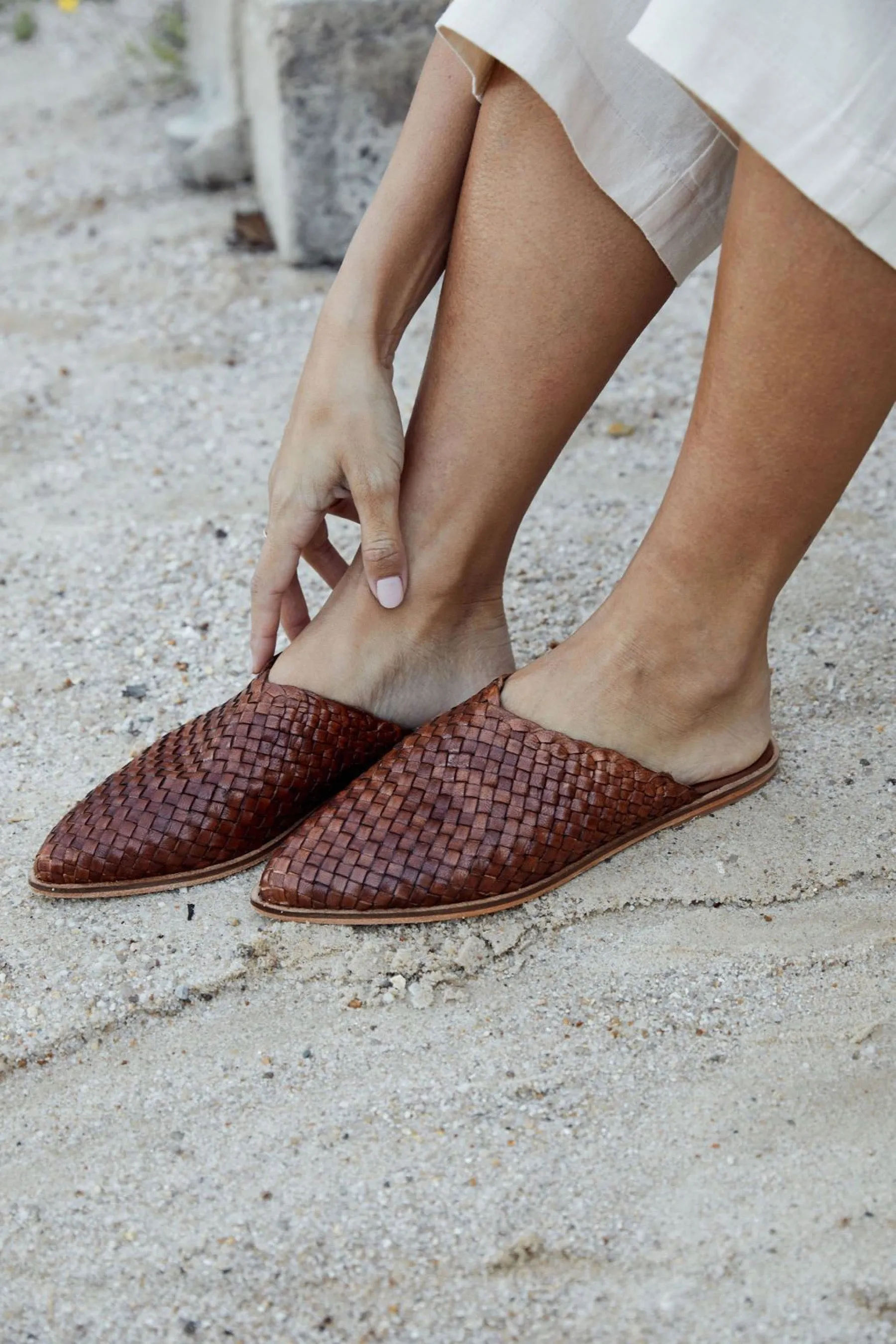 Antique Tan Caio Flat