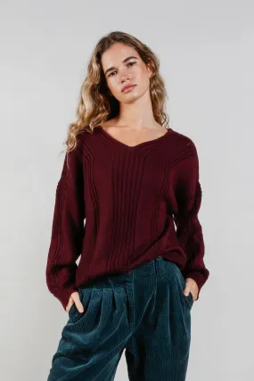 ANYA  Fine Merino Wool Jumper - Walnut