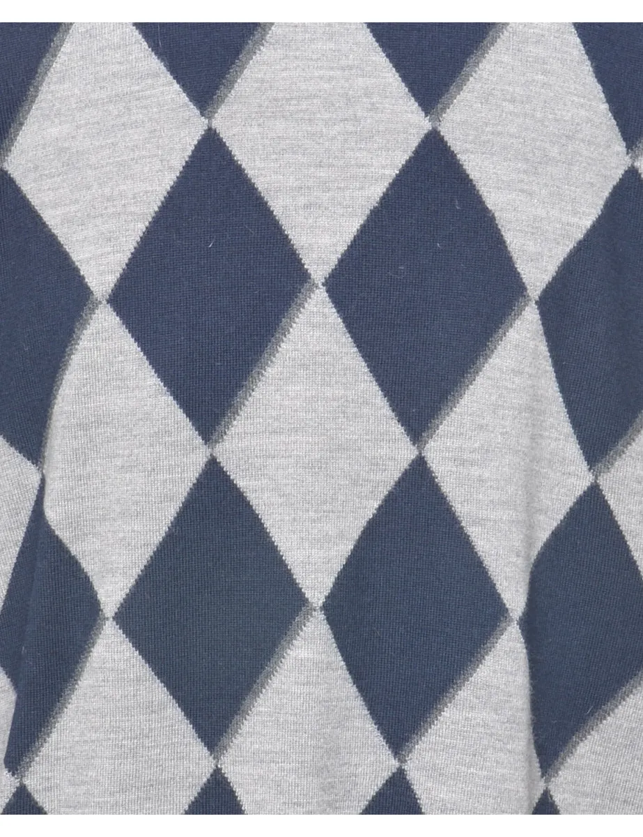 Argyle Knit Jumper - XL