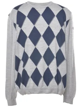 Argyle Knit Jumper - XL