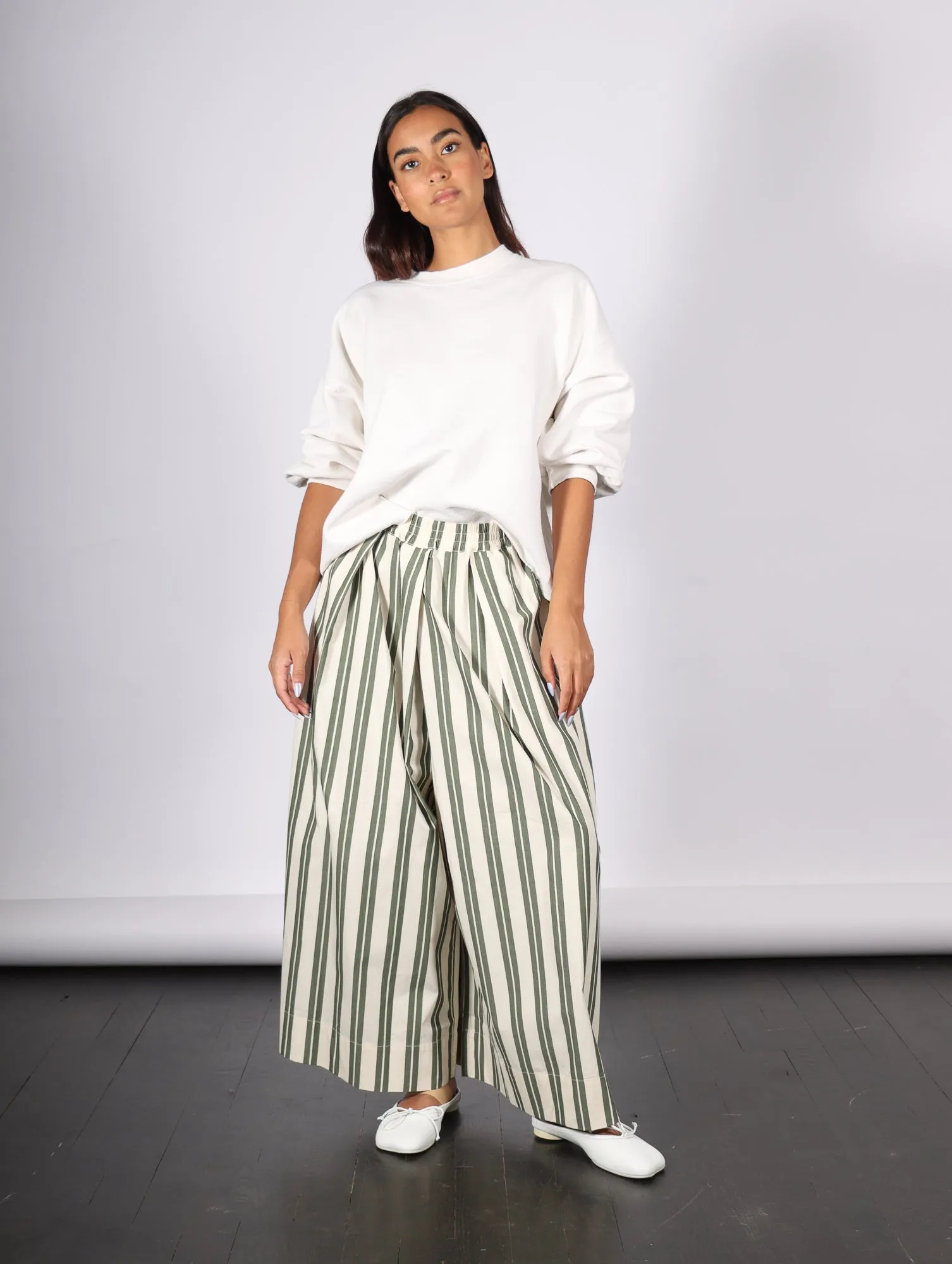 Athena Pant in Forest Stripe by Kowtow