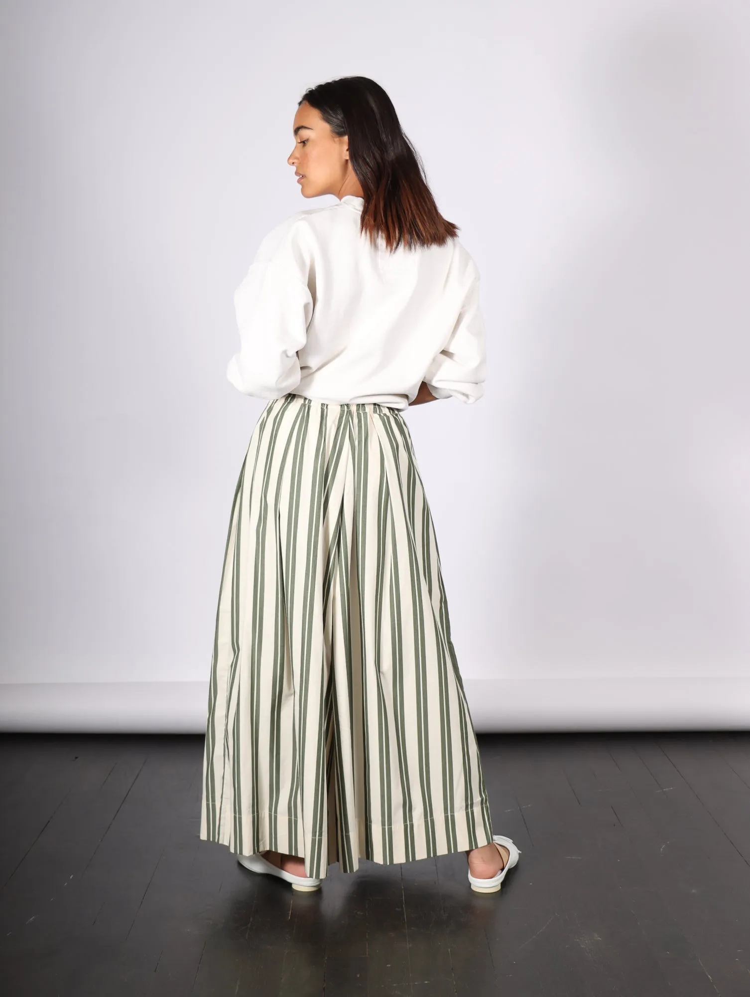 Athena Pant in Forest Stripe by Kowtow