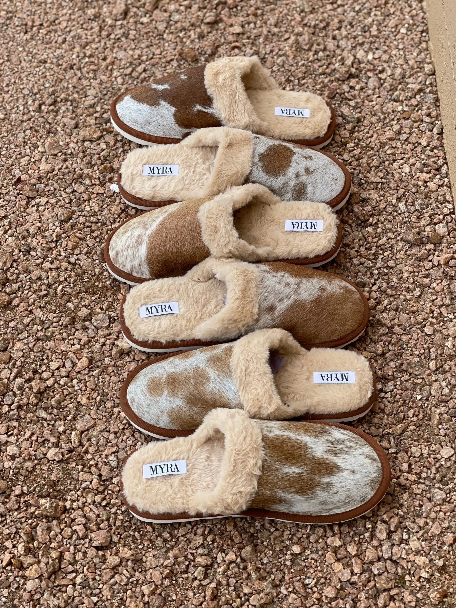 Authentic Cowhide Slippers - Chocolate