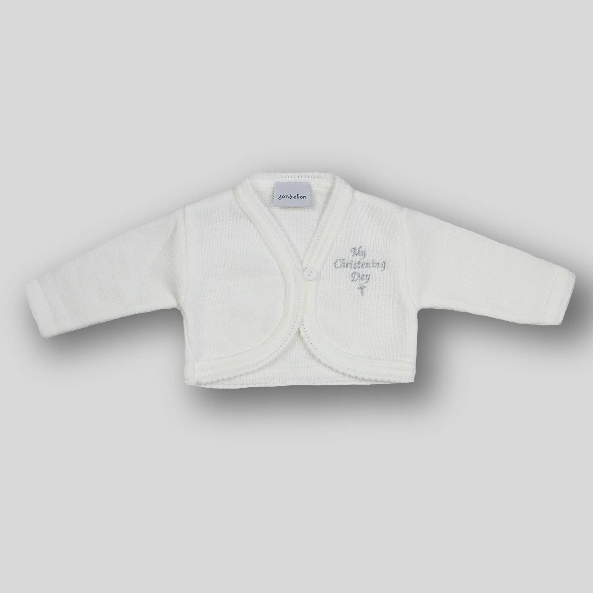 Baby Girls Bolero Cardigan Christening Day - White