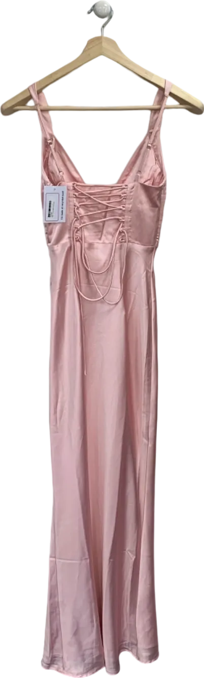 BABYBOO Pink Satin Slip Dress XS