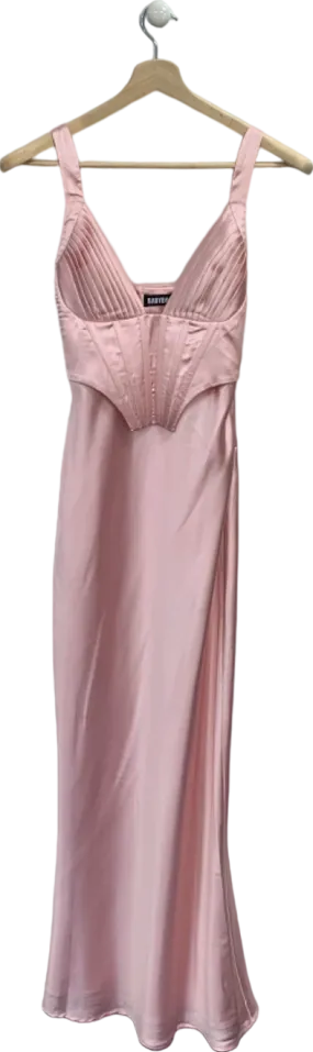 BABYBOO Pink Satin Slip Dress XS