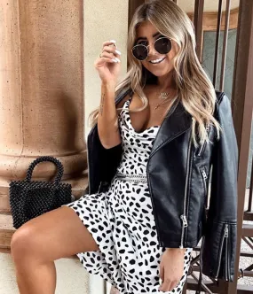 BACK IN STOCK Polka dot slip dress