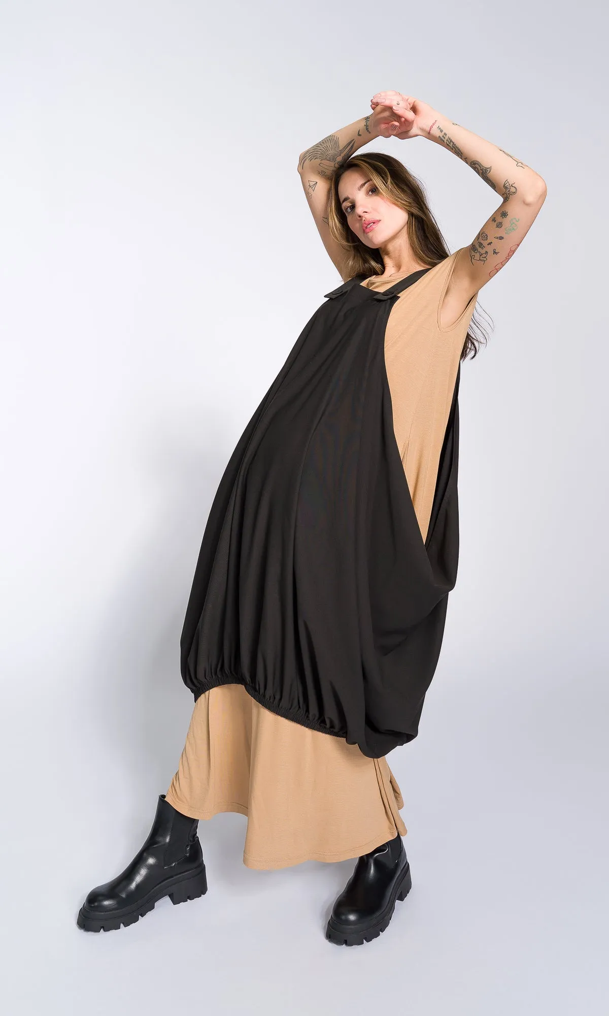 Balloon Apron Tunic Dress