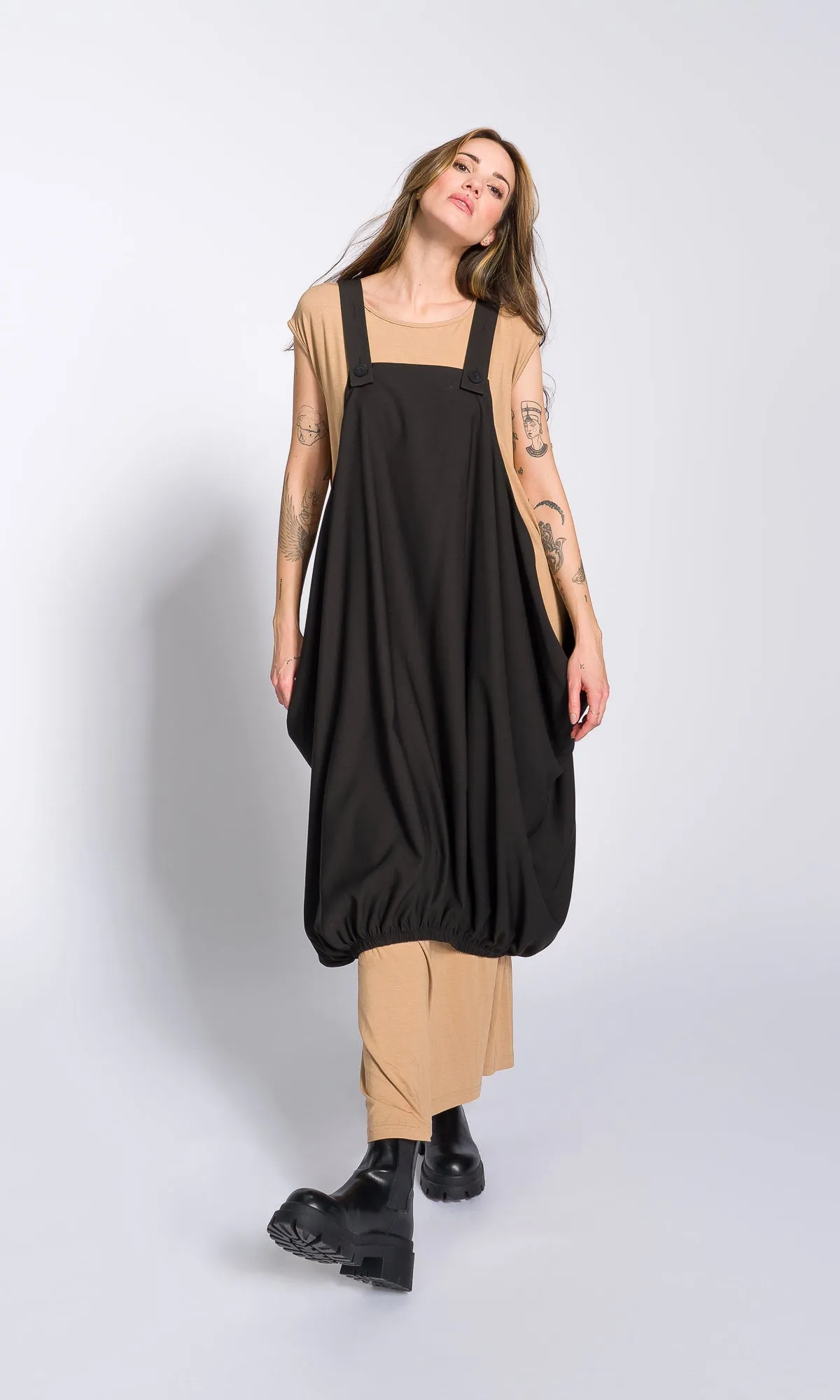 Balloon Apron Tunic Dress