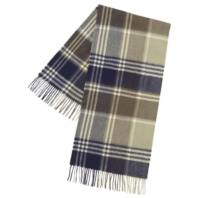 Barbour Kindar Check Tartan Scarf - Olive-Navy