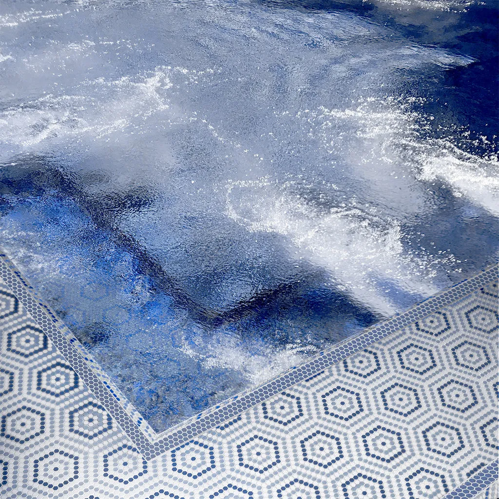 Belfort Coastal, Hexagon Mosaic - Glass Tile