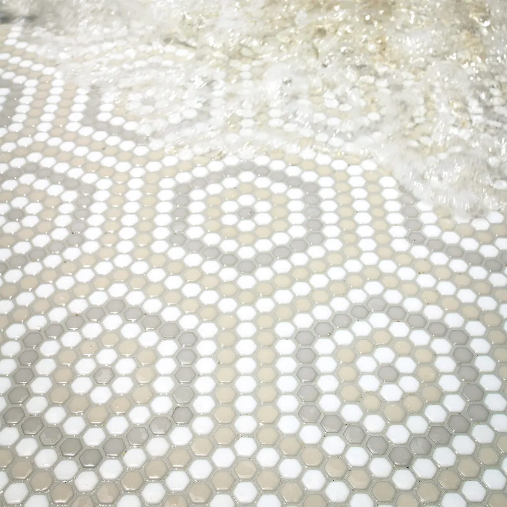 Belfort Country, Hexagon Mosaic - Glass Tile