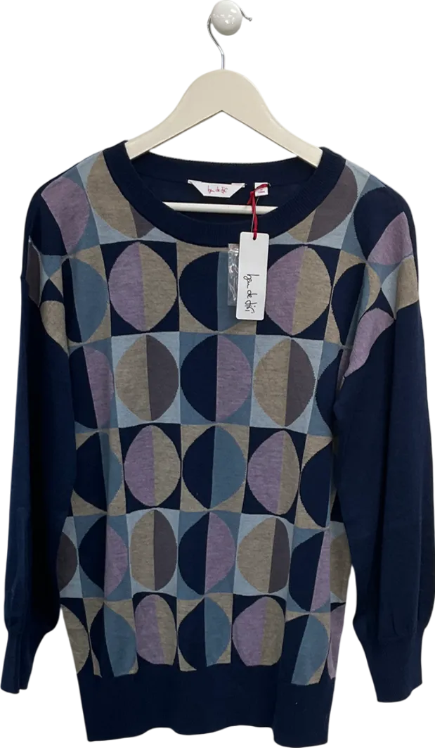 Ben De Lisi Blue Patterned Jumper UK M