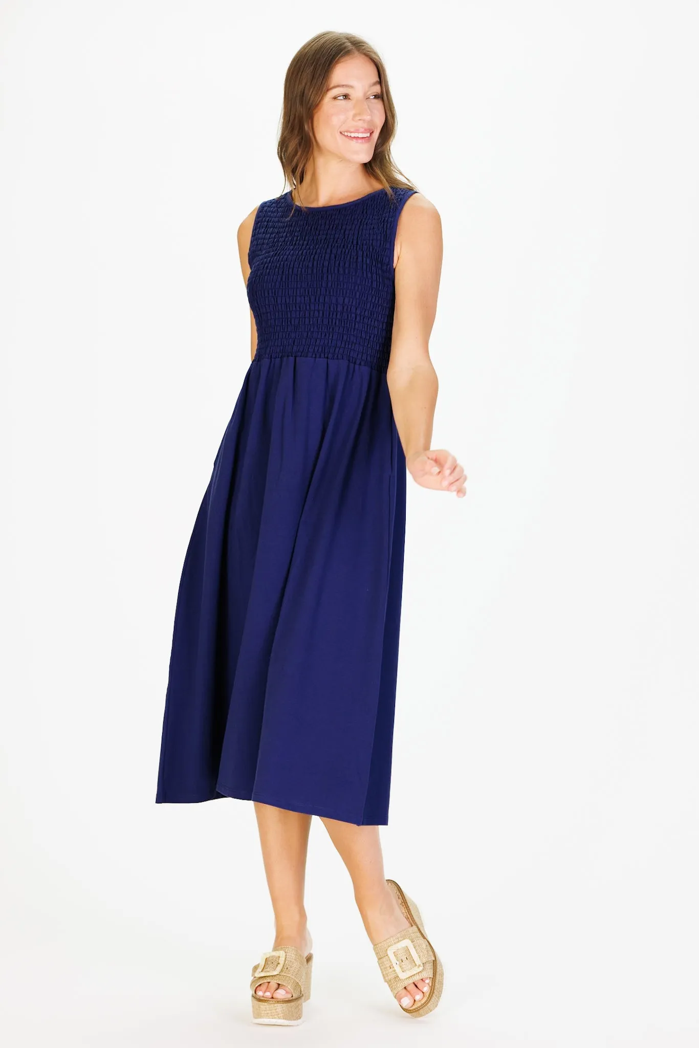 Beth Dress in Royal Navy