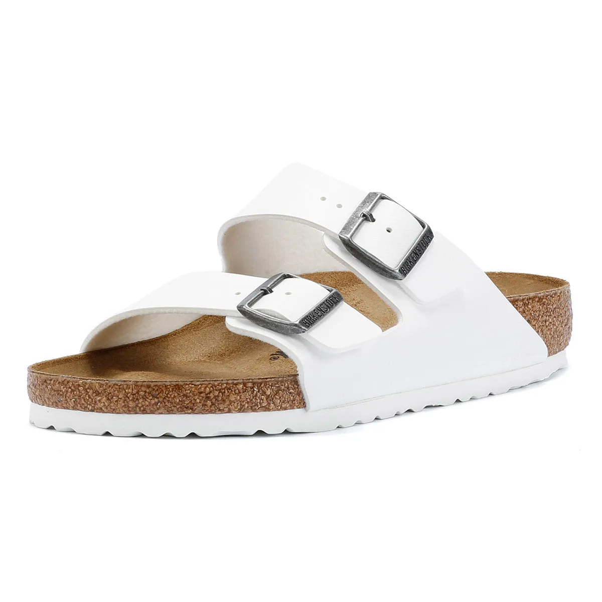 Birkenstock Arizona Birko-Flor Womens White Sandals