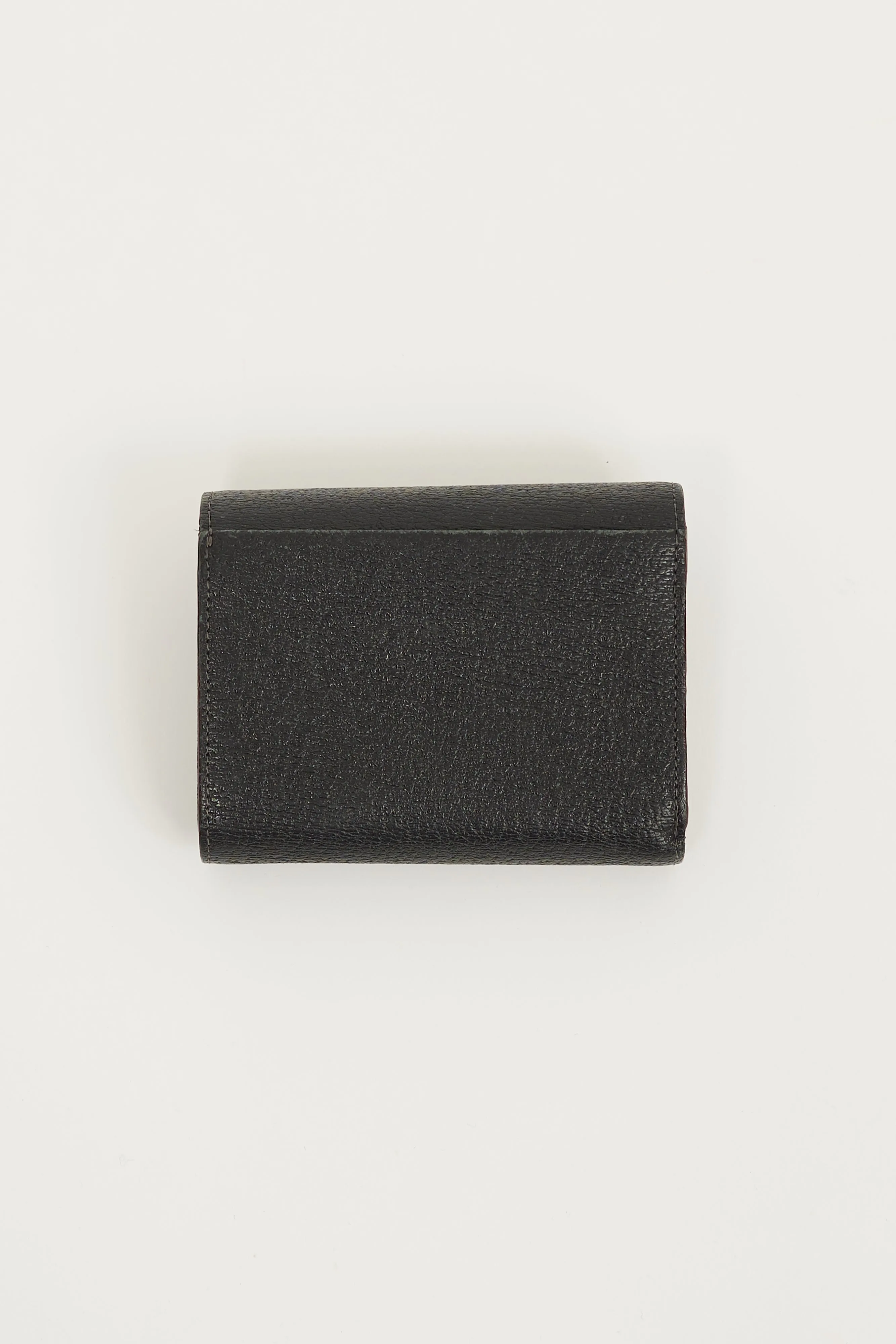 Black & Gold Leather Trifold Wallet