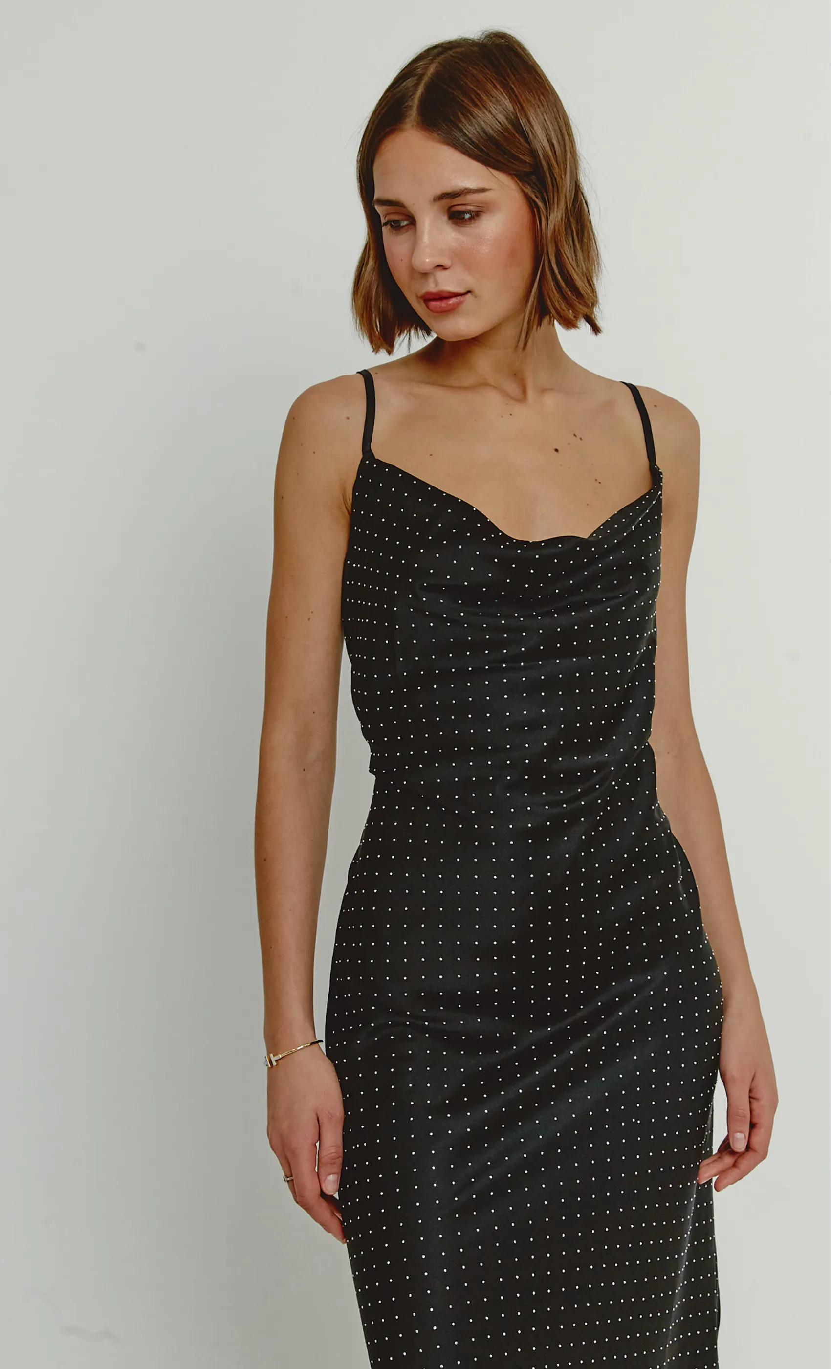 Black Diamante Slip Dress