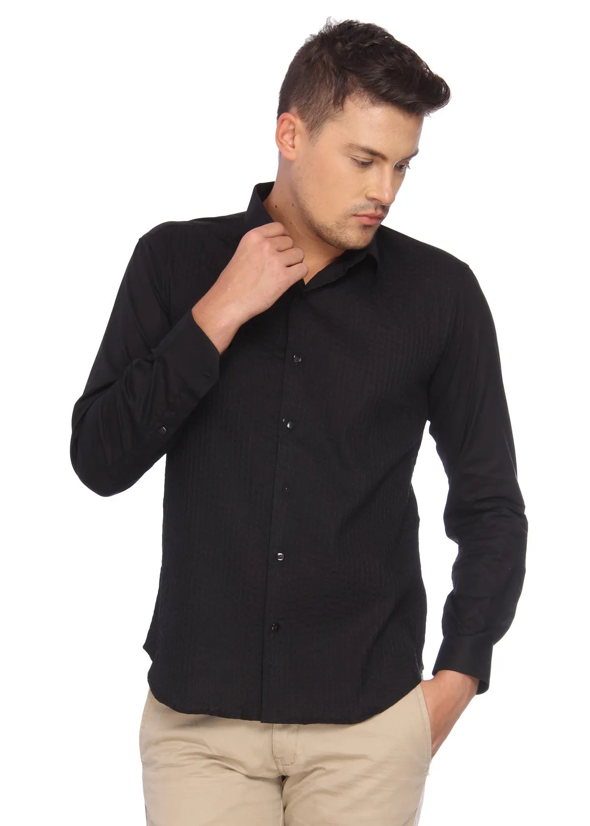 Black Pintuck Shirt - MM0473