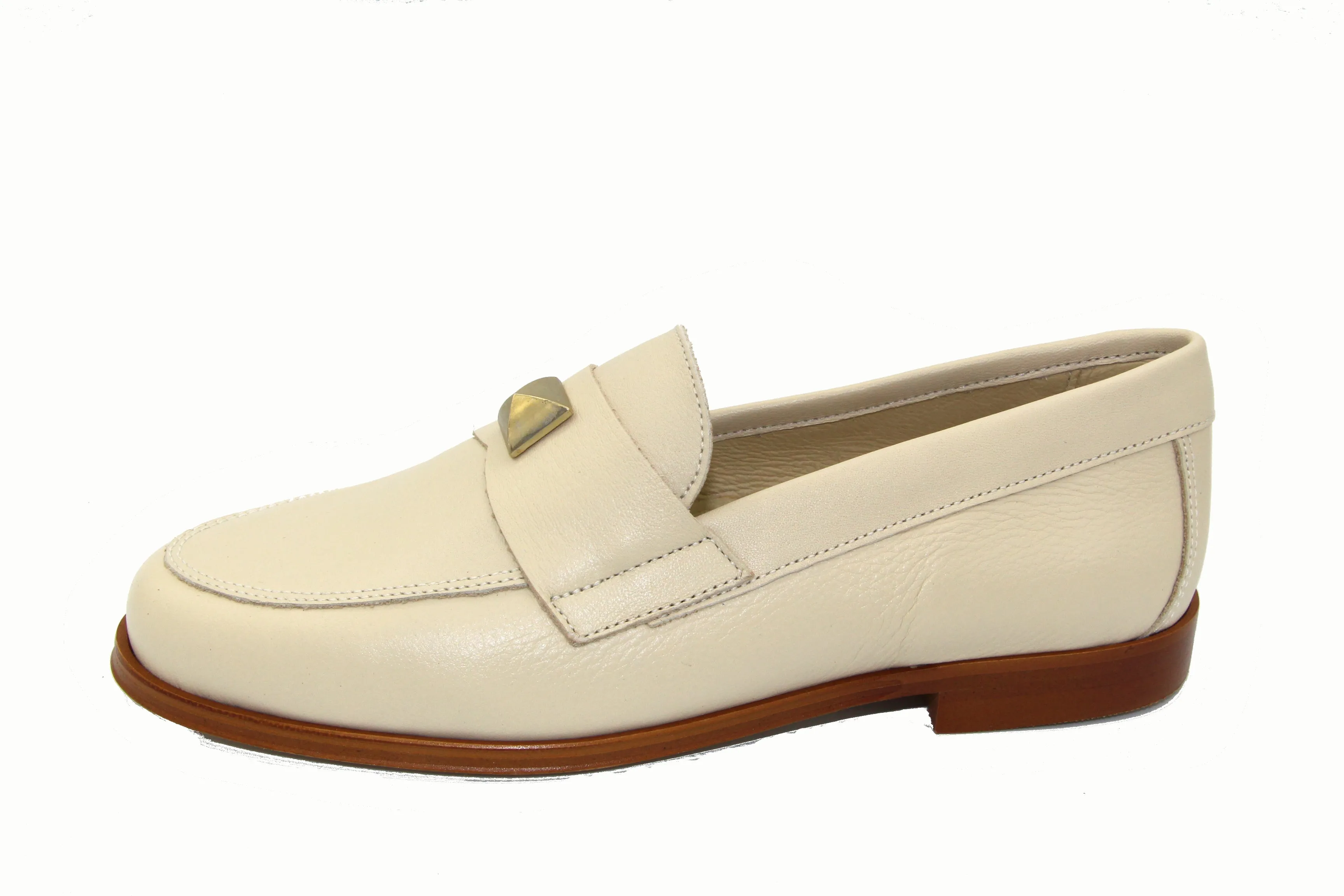 BluBlonc  Tan Stud Classic Loafer Holly