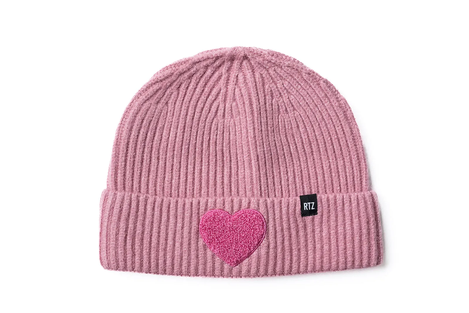 Blush Terry Heart Beanie