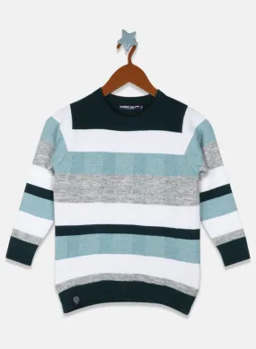 Boys Blue Stripe Pullover