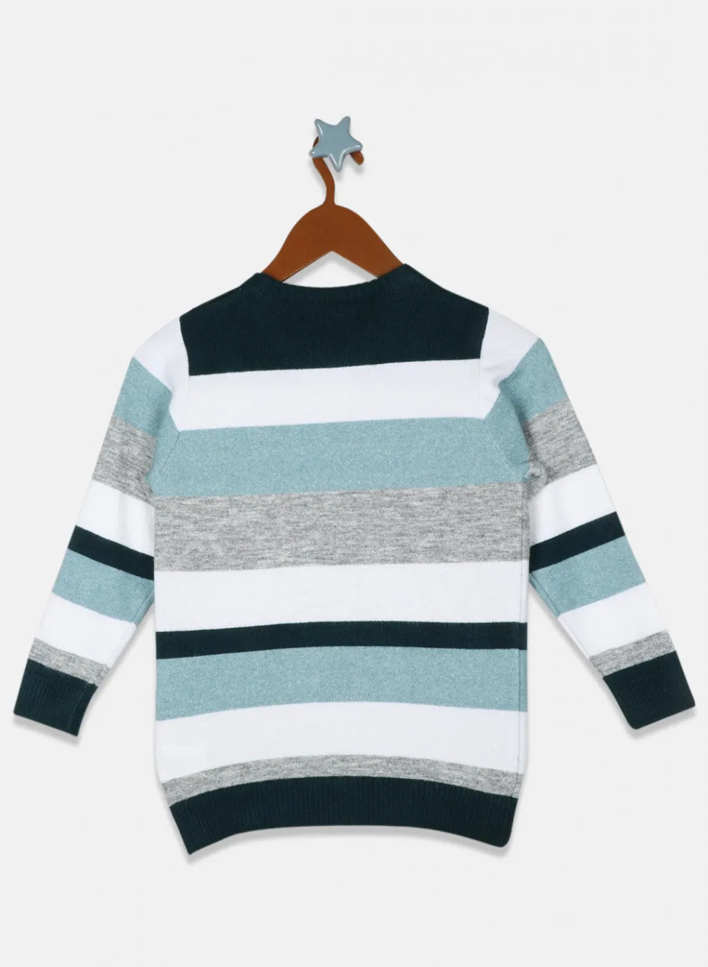 Boys Blue Stripe Pullover