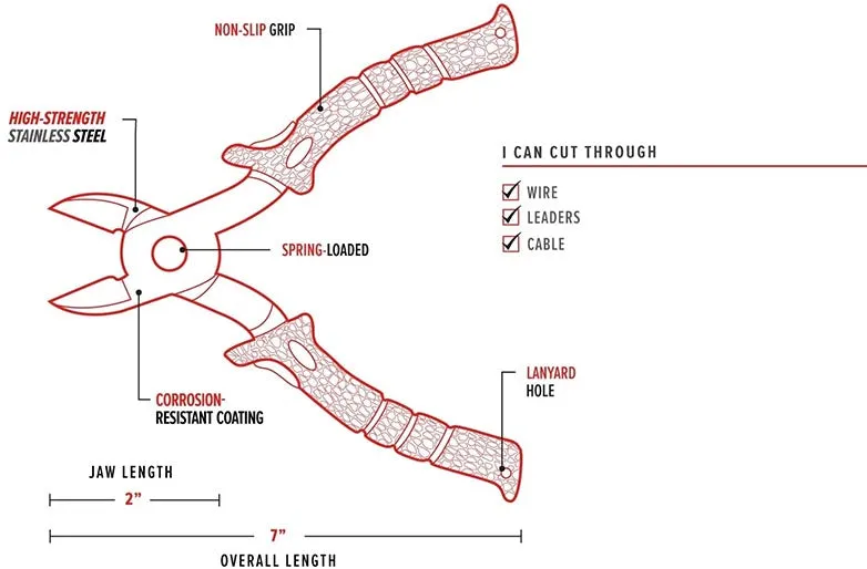 Bubba Stainless Steel Wire Cutters - 7 Inch