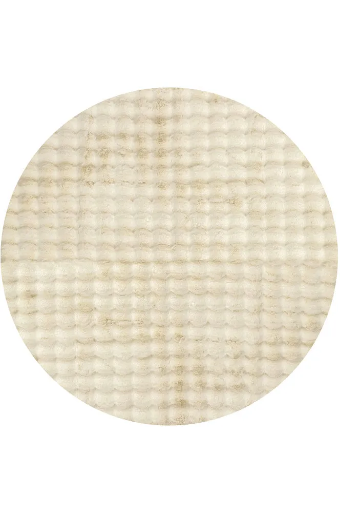 Bubble Washable Rug - Natural 150X150Cm