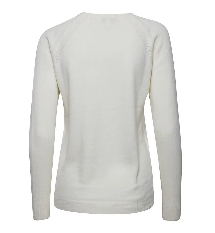 b.young Maglia da donna Bymalea Slit Jumper 3 20811905 114800 bianco latte