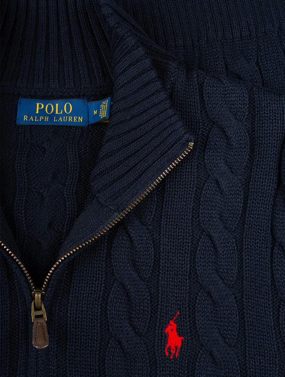 Cable Half Zip Pullover Cruise Navy