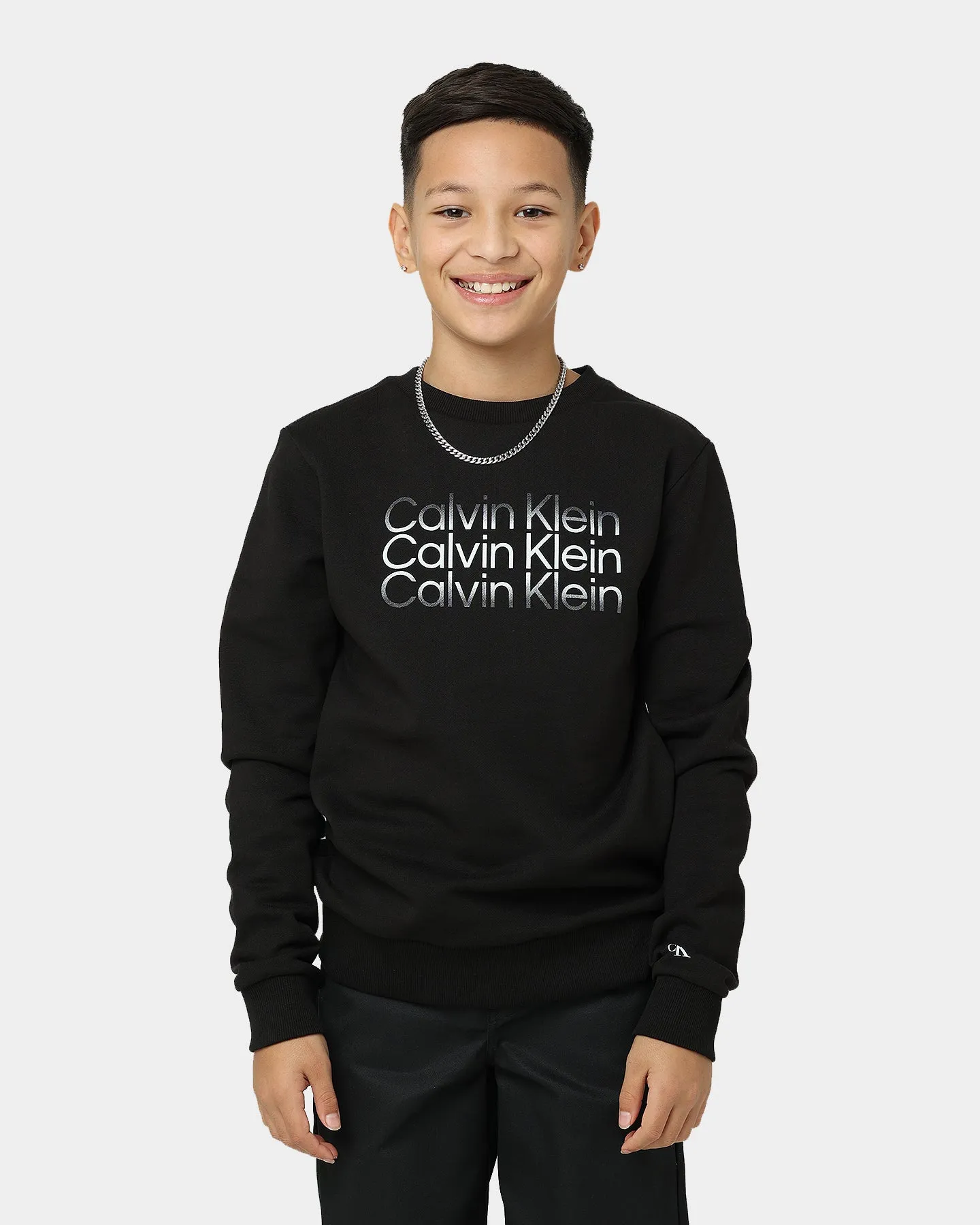 Calvin Klein Kids' Instant Cut Off Logo Sweat Shirt Black