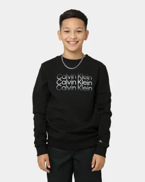 Calvin Klein Kids' Instant Cut Off Logo Sweat Shirt Black