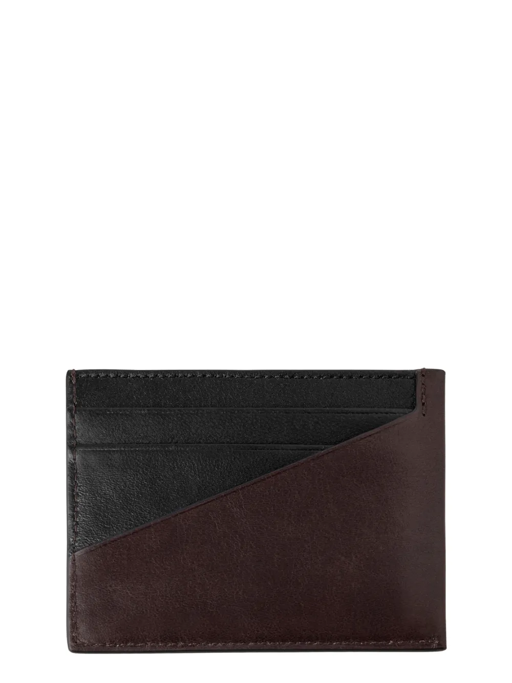 Camberwell Credit Card Slip Two-Tone Leather (Dark Chocolate)