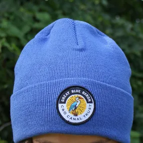 C&O Canal Trust Great Blue Heron (Blue) / Knit Beanie Cap