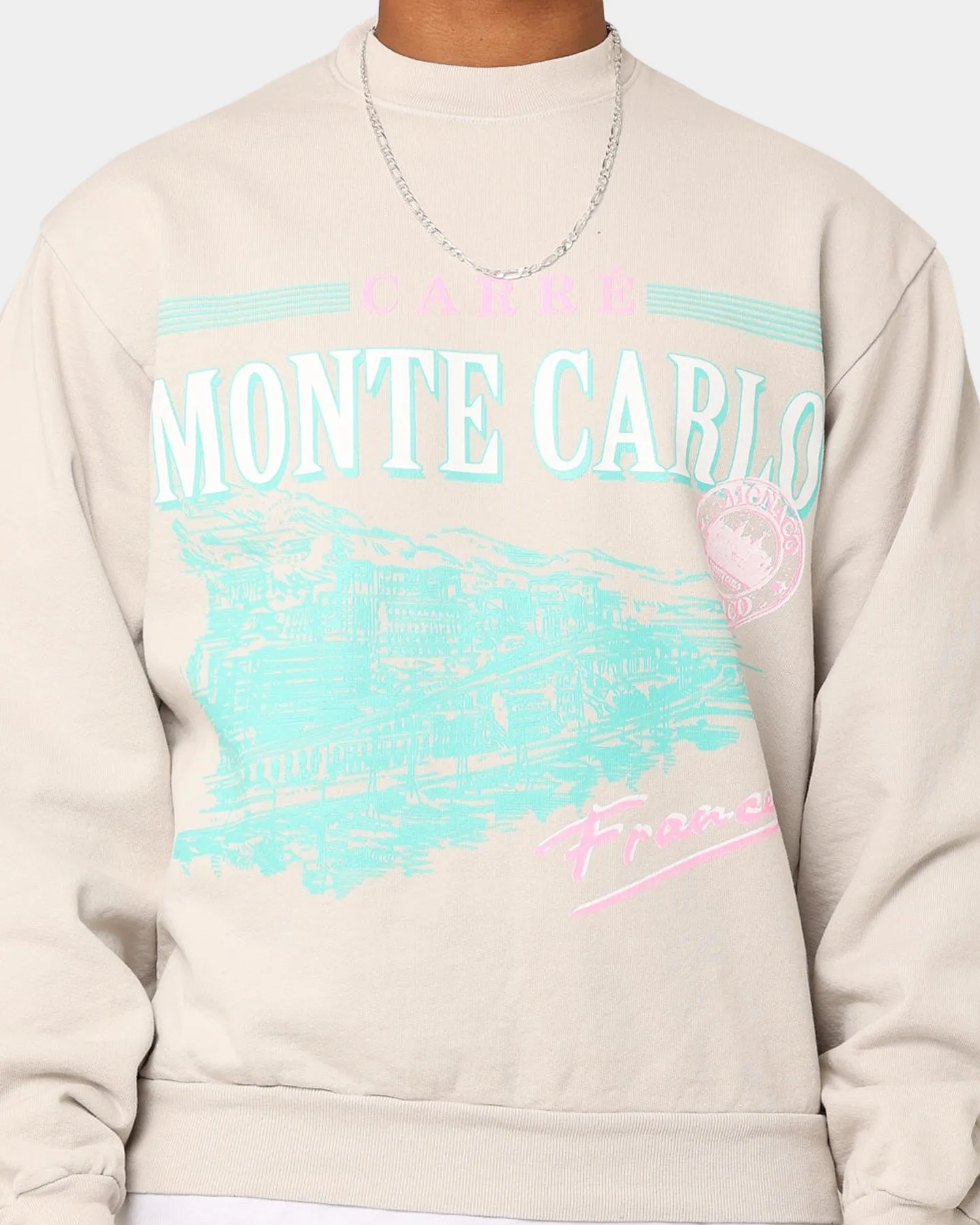 Carré Monte Carlo USA Crewneck Cement