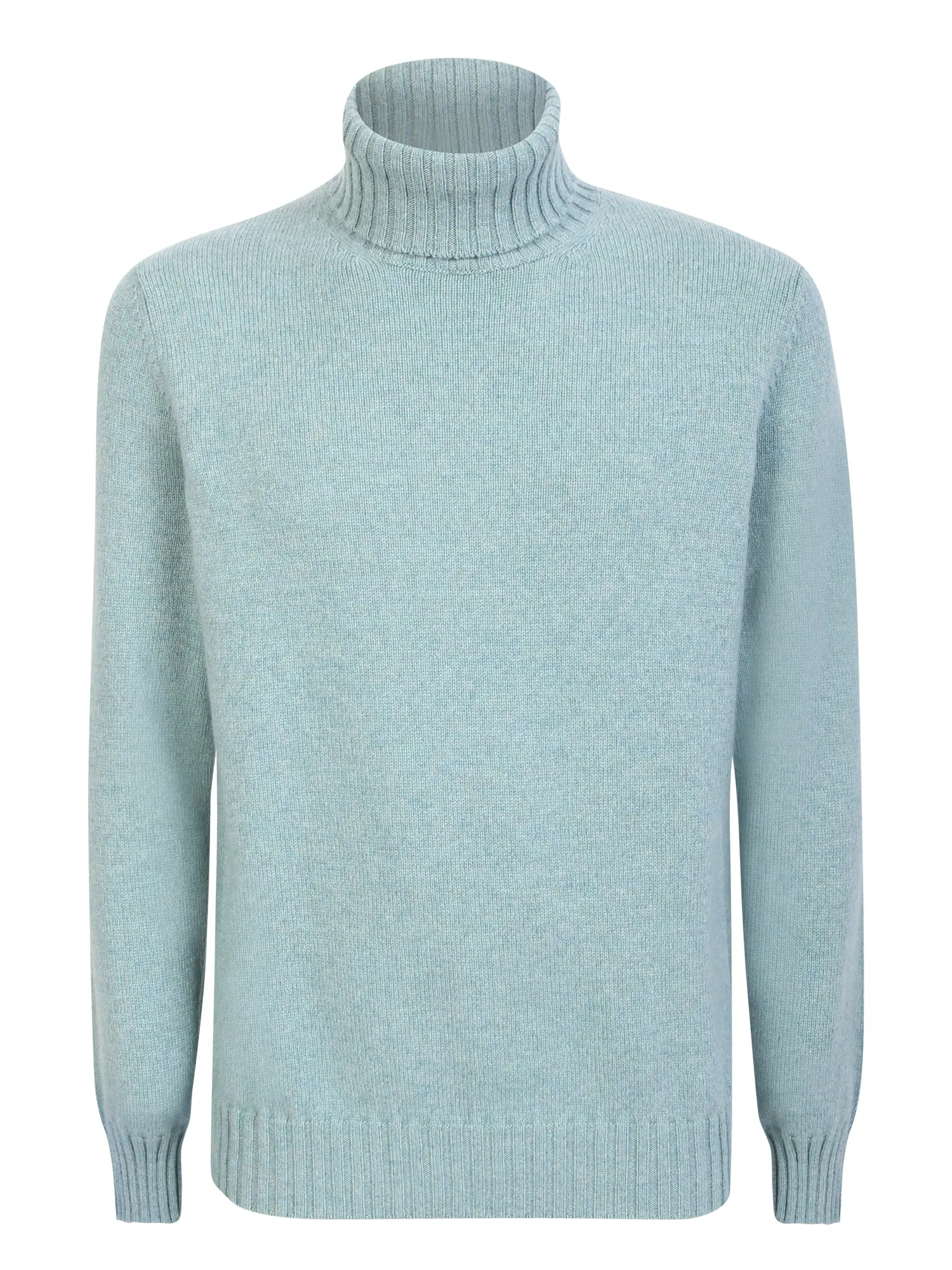 Cashmere high neck pullover light blue